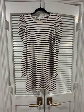 Rebecca Minkoff Black and White Striped Mini Dress